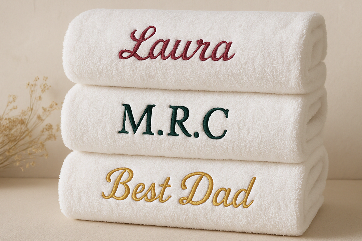Bordados personalizados en toallas de alta calidad